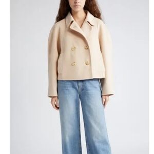 NWOT Ulla Johnson Coralie Wool Cropped jacket in bone color